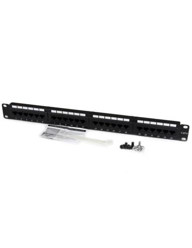 StarTech.com Panel de Parcheo 1U Cat6 110 con 24 Puertos para Montaje en Rack