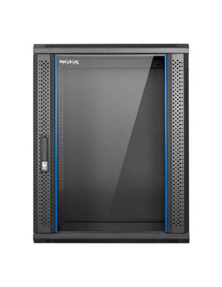 Phasak PHO 2216D armario rack 16U Bastidor de pared Negro