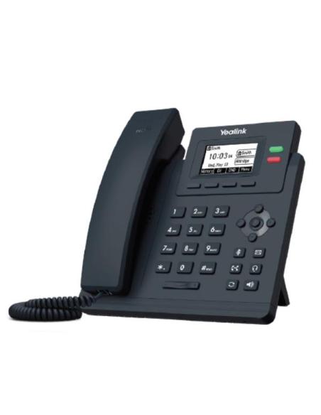 TELEFONO IP YEALINK T31P / 2 CUENTAS SIP / POE / SIN PSU / VOZ HD / 4 TECLAS FUNCIONES / 2 PUERTOS ETHERNET /