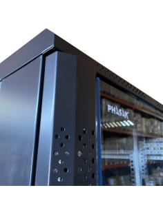 Phasak Armario Rack PRO 19" 22U 600 x 600 negro con ventilación - PHO 6622 (desmontado) 2