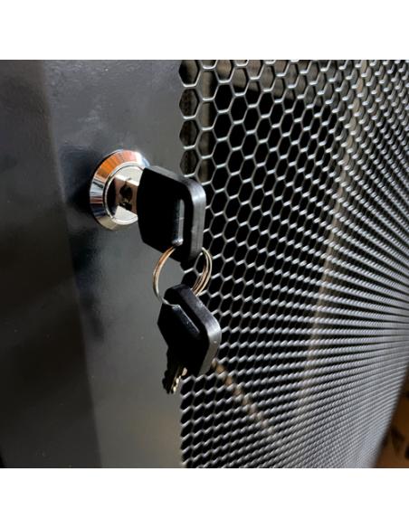 Phasak Armario Rack PRO 19" 22U 600 x 600 negro con ventilación - PHO 6622 (desmontado)