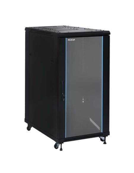 Phasak Armario Rack PRO 19" 22U 600 x 800 negro con ventilación - PHO 6822 (desmontado)