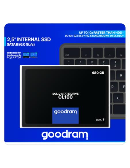 Goodram CL100 gen.3 480 GB 2.5" Serial ATA III 3D NAND