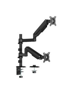 AISENS Soporte de Mesa Eco Contrapeso Giratorio e Inclinable Para Monitor/TV 9kg (3 Pivotes, 2 Brazos) de 17-32", Negro