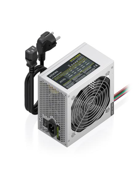 AISENS Fuente Alimentacion ATX 500W con Cable de Alimentacion OEM, Plata
