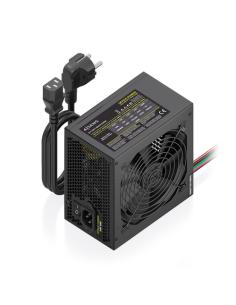 AISENS Fuente Alimentacion ATX 500W con Cable de Alimentacion OEM, Negra
