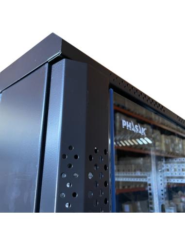 Phasak Armario Rack PRO 19" 37U 800 x 1000 negro con ventilación - PHO 8137 (desmontado)