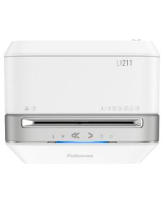 Fellowes LX Series Powershred LX21 triturador de papel Microcorte Gris, Blanco 2