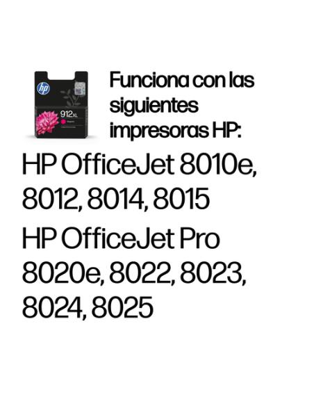 HP Cartucho de tinta Original 912XL magenta de alta capacidad