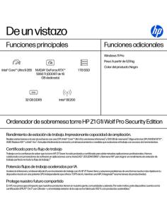 HP 1Z Tower G1i Wolf Pro Security Edition Intel Core Ultra 9 285 32 GB DDR5-SDRAM 1 TB SSD NVIDIA GeForce RTX 5060 Ti Windows 11