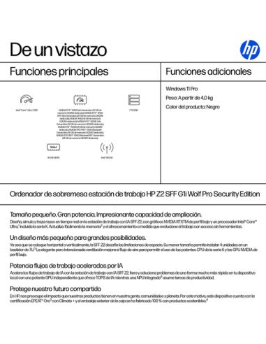HP Z2 SFF G1i Workstation Desktop PC Wolf Pro Security Edition Intel Core Ultra 7 265 48 GB DDR5-SDRAM 1 TB SSD Windows 11 Pro P
