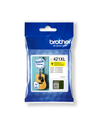 TINTA BROTHER AMARILLA ALTA CAPACIDAD / DCP-J1050DW / DCP-J1140DW / MFC-J1010DW / (500 PAG.) (LC421XLY)