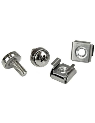 StarTech.com Paquete de 20 Tornillos M5 de 12 mm - Kit de Montaje con Tuercas Jaula de Agujero Cuadrado y Herramienta de Instala