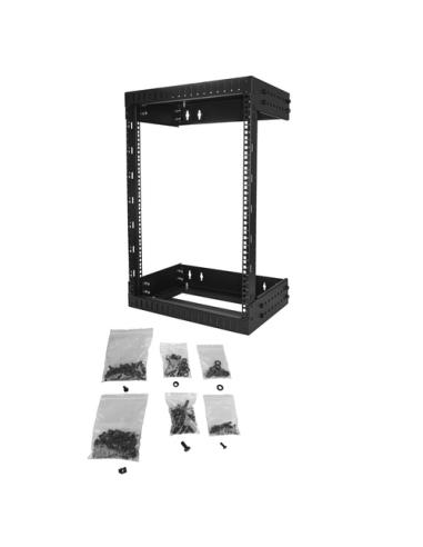 StarTech.com Rack de Servidores Abierto de 15U de Pared - de 19 Pulgadas - de 2 Columnas - de Profundidad Ajustable - para Equip