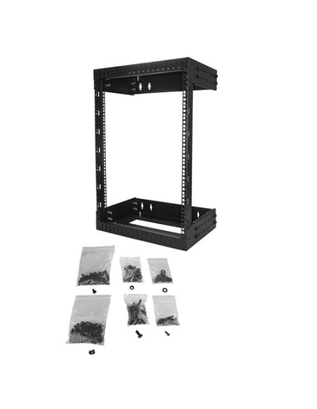 StarTech.com Rack de Servidores Abierto de 15U de Pared - de 19 Pulgadas - de 2 Columnas - de Profundidad Ajustable - para Equip