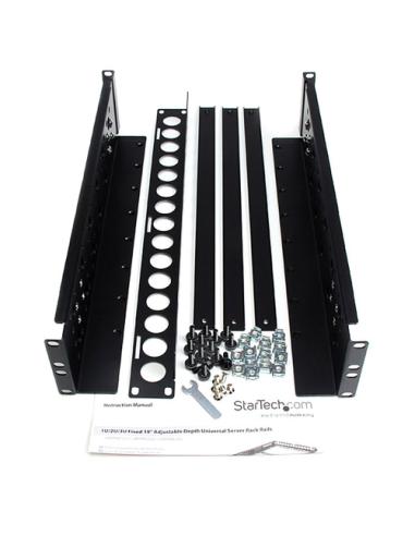 StarTech.com Carriles para Rack de Servidores 2U Universales - Carriles para Armario de Servidores con Profundidad Ajustable - C