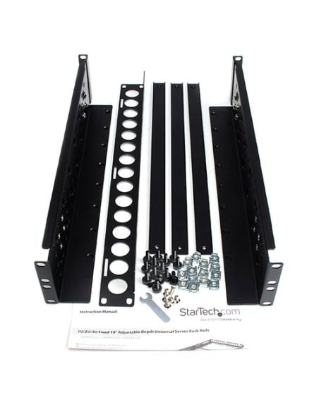 StarTech.com Carriles para Rack de Servidores 2U Universales - Carriles para Armario de Servidores con Profundidad Ajustable - C