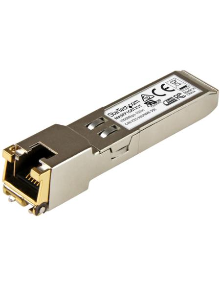 StarTech.com Módulo Transceptor SFP Compatible con Cisco Meraki MA-SFP-1GB-TX - 1000BASE-T - SFP a RJ45 Cat6 / Cat5e - 10/100/10
