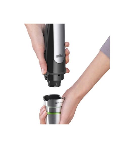 Braun MQ 7000X 0,6 L Batidora de inmersión 1000 W Negro, Acero satinado