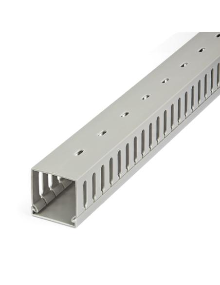 StarTech.com Canaleta para Cableado con Ranura Abierta y Tapa, 50 mm An x 50 mm Al - 2 m Lar - Ranuras de 8 mm, Cubierta de PVC 