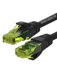 WP WPC-PAT-6AU010BL cable de red Negro, Verde 1 m Cat6a U/UTP (UTP)