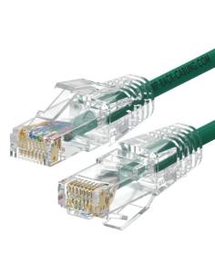 WP WPC-PAT-6AU005G-S cable de red Verde, Transparente 0,5 m Cat6a U/UTP (UTP)