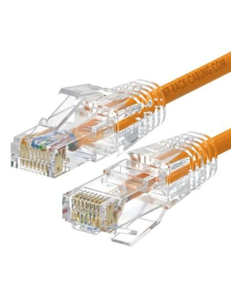 WP WPC-PAT-6AU005O-S cable de red Naranja, Transparente 0,5 m Cat6a U/UTP (UTP)