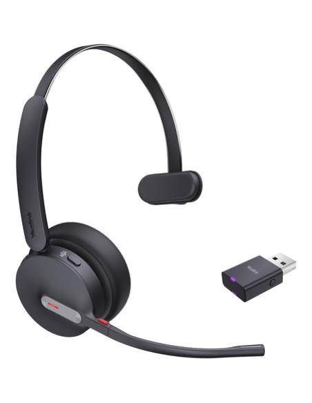 Yealink WH64 Hybrid Mono Teams Auriculares Inalámbrico Diadema Oficina/Centro de llamadas MicroUSB Bluetooth Negro