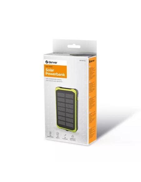 Denver PSO-10012 batería externa Polímero de litio 10000 mAh Negro, Verde claro