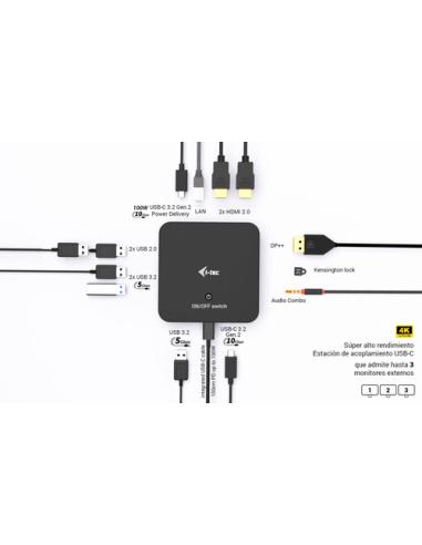 i-tec USB-C DP Dual HDMI Docking Station with Power Delivery 100 W