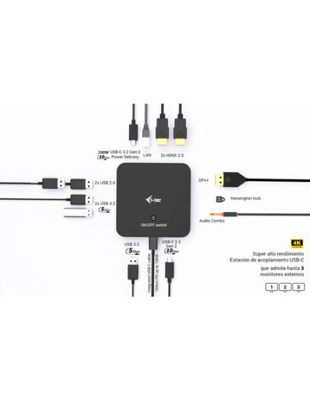 i-tec USB-C DP Dual HDMI Docking Station with Power Delivery 100 W