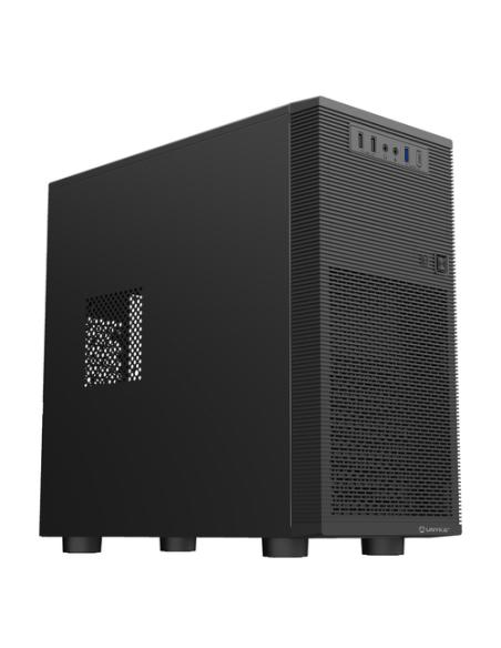 UNYKAch Caja Micro ATX AERO C15 con fuente ATX de 500W