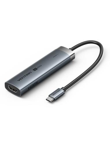 Vention TGMHB base para portátil y replicador de puertos Alámbrico USB 3.2 Gen 1 (3.1 Gen 1) Type-C Gris
