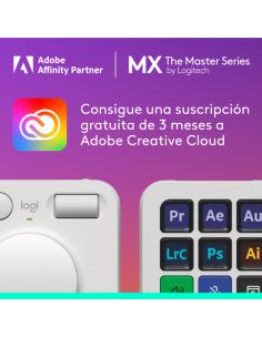 Logitech MX Creative Console, keypad programable con 9 teclas LCD personalizables y dial de control para diseño gráfico, edición