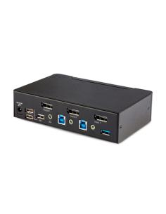 StarTech.com Switch Conmutador KVM DisplayPort de 2 Puertos - 8K60/4K144 - para Un Monitor - DP 1.4 - 2x USB 3.0 - 4x USB 2.0 HI 2