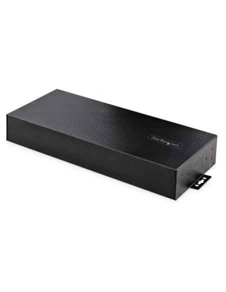 StarTech.com Hub Ladrón USB 3.0 5Gb de 16 Puertos Industrial - Metal - Montaje en Rack/Superficie/DIN - Carga Compartida USB 120