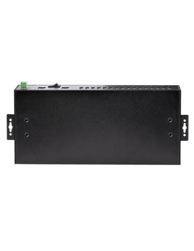 StarTech.com Hub Ladrón USB 3.0 5Gb de 16 Puertos Industrial - Metal - Montaje en Rack/Superficie/DIN - Carga Compartida USB 120