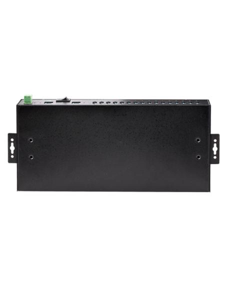 StarTech.com Hub Ladrón USB 3.0 5Gb de 16 Puertos Industrial - Metal - Montaje en Rack/Superficie/DIN - Carga Compartida USB 120