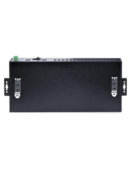 StarTech.com Hub Ladrón USB 3.0 5Gb de 16 Puertos Industrial - Metal - Montaje en Rack/Superficie/DIN - Carga Compartida USB 120