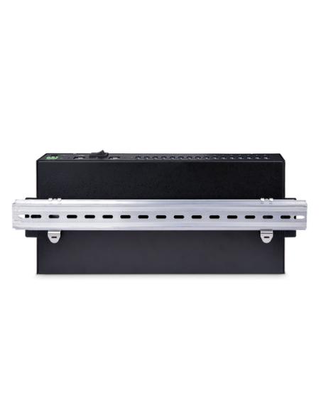 StarTech.com Hub Ladrón USB 3.0 5Gb de 16 Puertos Industrial - Metal - Montaje en Rack/Superficie/DIN - Carga Compartida USB 120