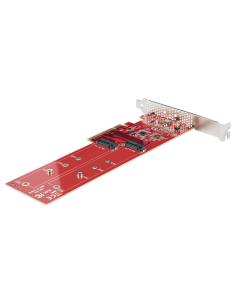 StarTech.com Tarjeta PCIe Adaptadora para 2 SSDs M.2, PCI Express x8 o x16 a NVMe Doble o SSDs M.2 AHCI, PCI Express 4.0, 7,8Gbp 2