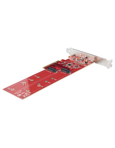 StarTech.com Tarjeta PCIe Adaptadora para 2 SSDs M.2, PCI Express x8 o x16 a NVMe Doble o SSDs M.2 AHCI, PCI Express 4.0, 7,8Gbp