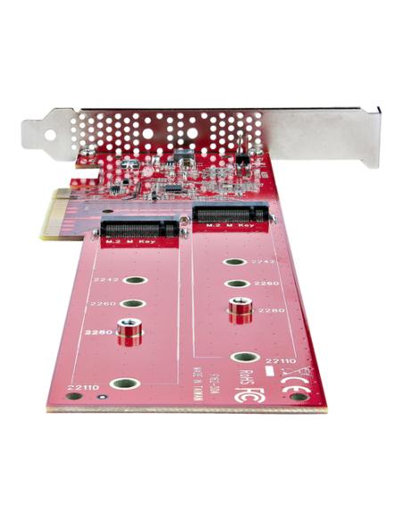 StarTech.com Tarjeta PCIe Adaptadora para 2 SSDs M.2, PCI Express x8 o x16 a NVMe Doble o SSDs M.2 AHCI, PCI Express 4.0, 7,8Gbp