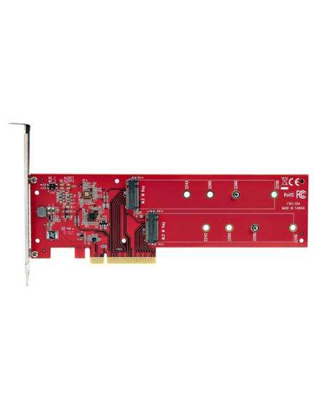 StarTech.com Tarjeta PCIe Adaptadora para 2 SSDs M.2, PCI Express x8 o x16 a NVMe Doble o SSDs M.2 AHCI, PCI Express 4.0, 7,8Gbp