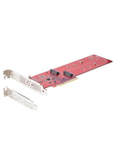 StarTech.com Tarjeta PCIe Adaptadora para 2 SSDs M.2, PCI Express x8 o x16 a NVMe Doble o SSDs M.2 AHCI, PCI Express 4.0, 7,8Gbp