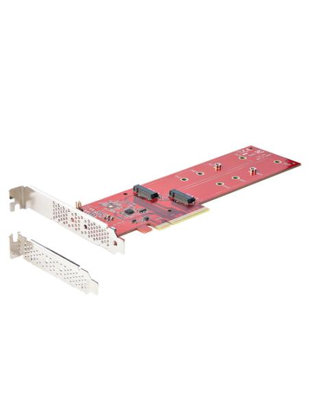 StarTech.com Tarjeta PCIe Adaptadora para 2 SSDs M.2, PCI Express x8 o x16 a NVMe Doble o SSDs M.2 AHCI, PCI Express 4.0, 7,8Gbp