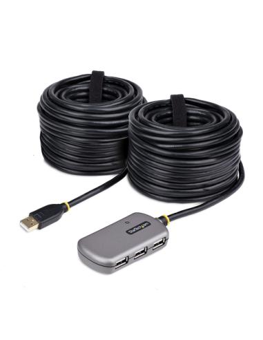 StarTech.com Hub Extensor USB - Concentrador USB con Cable de Extensión de 24m - Cable Alargador USB con Ladrón USB - Repetidor 