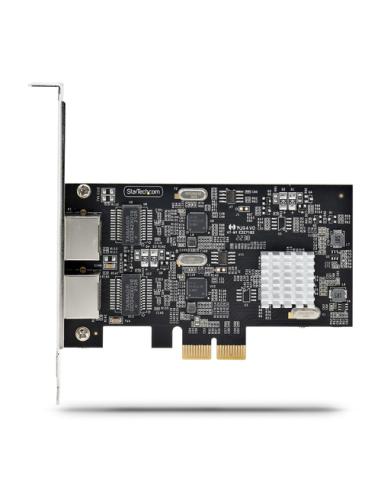 StarTech.com Tarjeta PCI Express de Red Ethernet 2 Puertos NBASE-T 2,5G - NIC I225-V - Tarjeta de Red de 2 Puertos para Ordenado