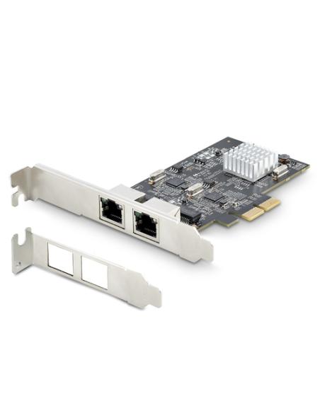 StarTech.com Tarjeta PCI Express de Red Ethernet 2 Puertos NBASE-T 2,5G - NIC I225-V - Tarjeta de Red de 2 Puertos para Ordenado