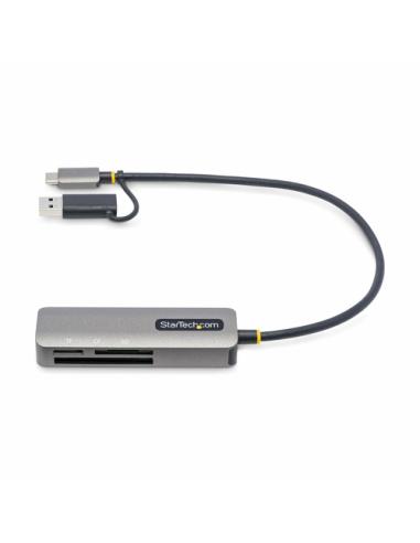 StarTech.com Lector USB 3.0 de Tarjetas de Memoria Flash SD CompactFlash y microSD - Grabador USB-C de Tarjetas de Memoria - Lec